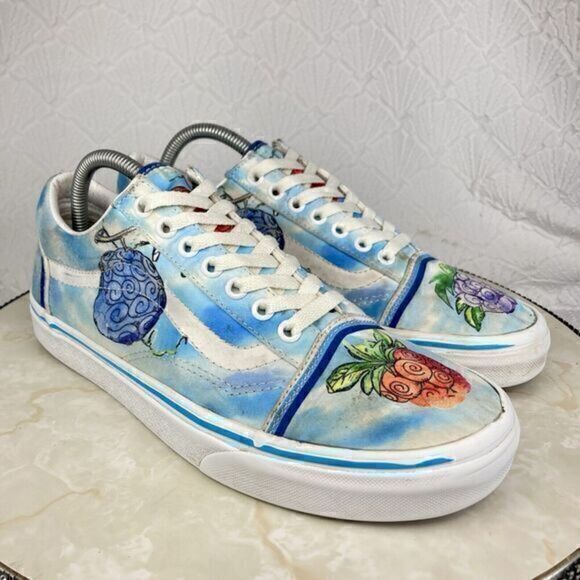 Vans Sneakers Unisex M 9 W 10.5 Blue Devil Fruit One Piece Special Edition Shoes - Picture 2 of 13